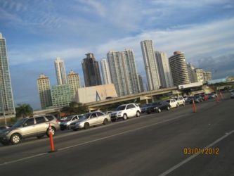 Embouteillage à l'entrée de Panama City