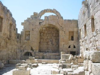 Jérash, l'intérieur du temple d'Artémis