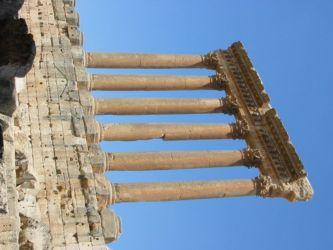 Six colonnes du péristyle méridional du temple de Jupiter